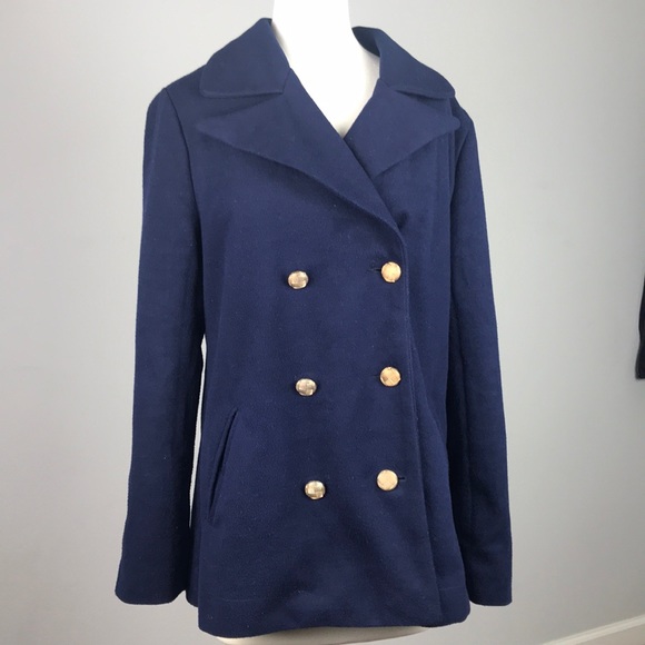 L'ATISTE Jackets & Blazers - Navy blue pea coat EUC